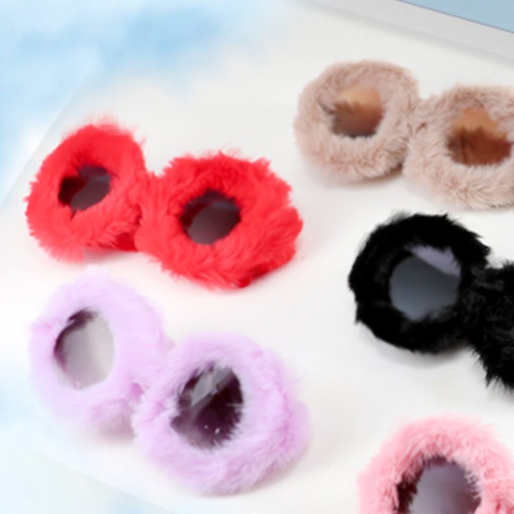 Fuzzy Cat Eye Sunglasses